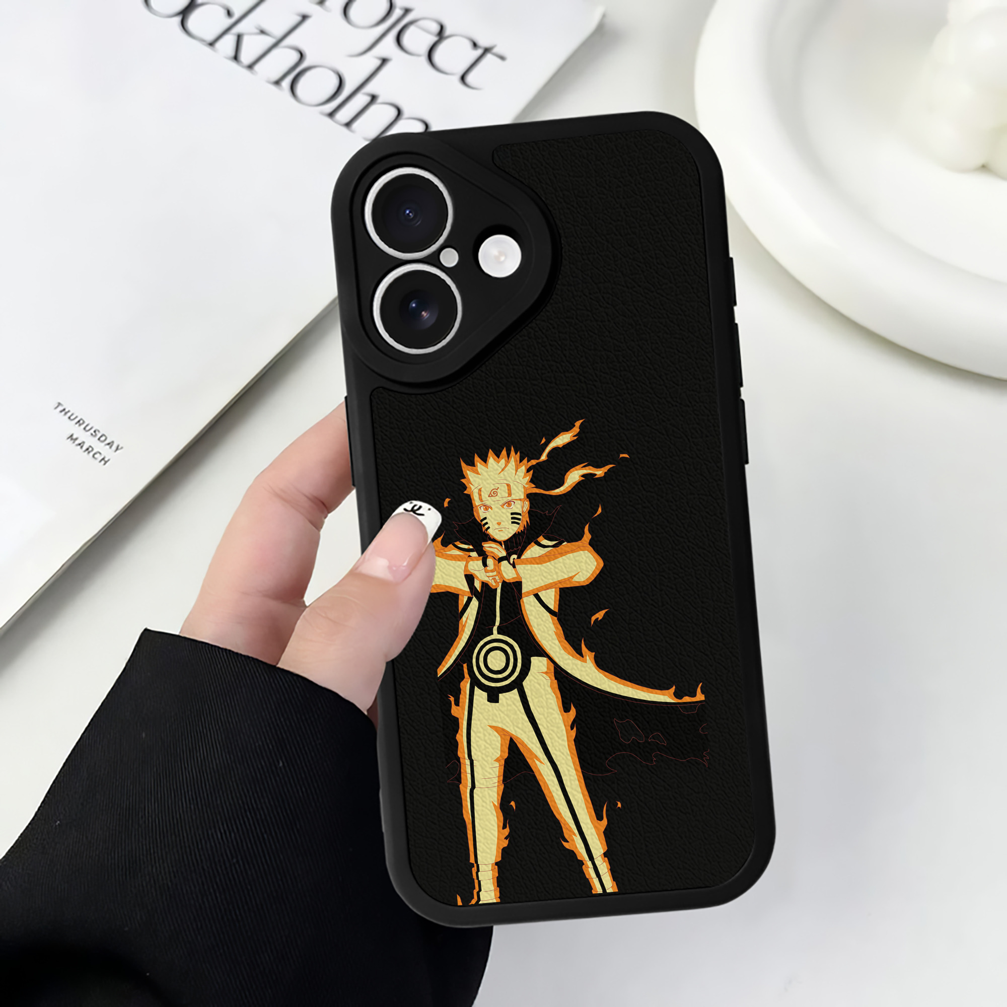 （画像用） NARUTO -ナルト- うずまき ナルト Uzumaki Naruto 【iPhone 16シリーズ対応】シリコンスマホケース（レザー調） 材質：シリコン